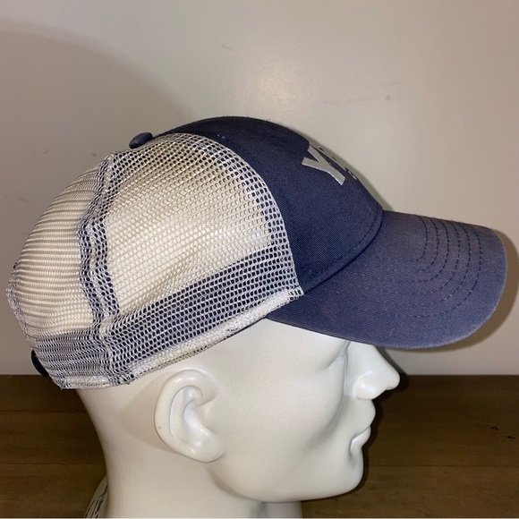 YETI Coolers Trucker Faded Hat Navy Blue Snapback Mesh Adjustable Baseball Cap - Picture 6 of 7